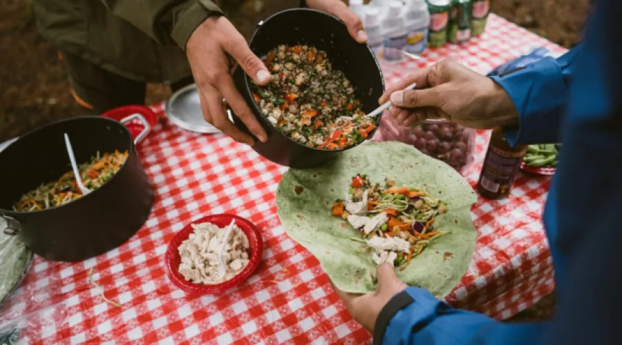 Guide prepared meals on our trips